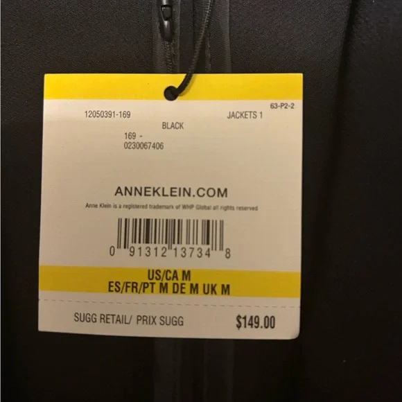 Anne Klein Black Blazer Size M Career Jacket NWT Retails for $149 - Picture 8 of 8